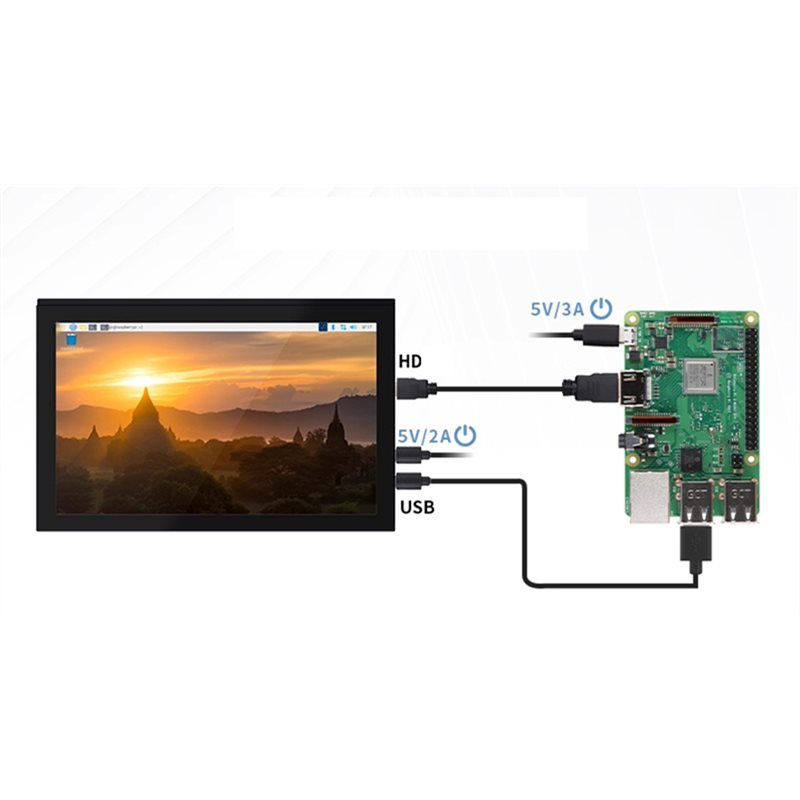 Raspberry Pi 10.1 Inch Capacitive Touch Screen Ips - M51K – LCD-monitor voor Raspberry Pi