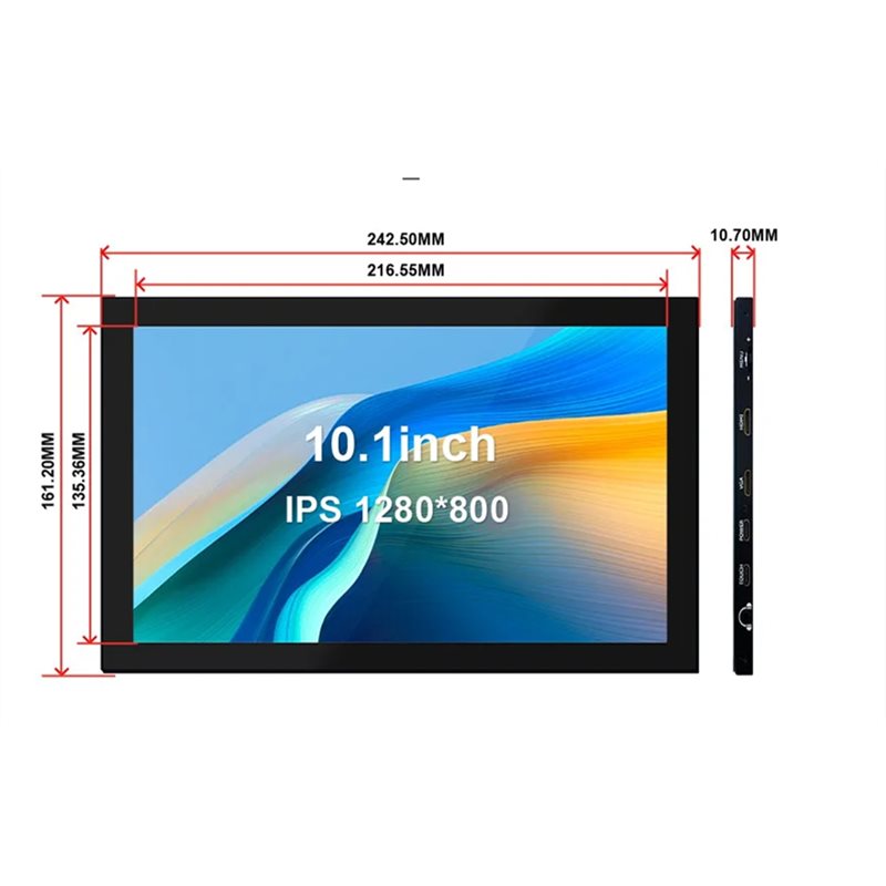 M51K – LCD-monitor voor Raspbe - Raspberry Pi 10.1 Inch Capacitive Touch Screen Ips recensie en prijs